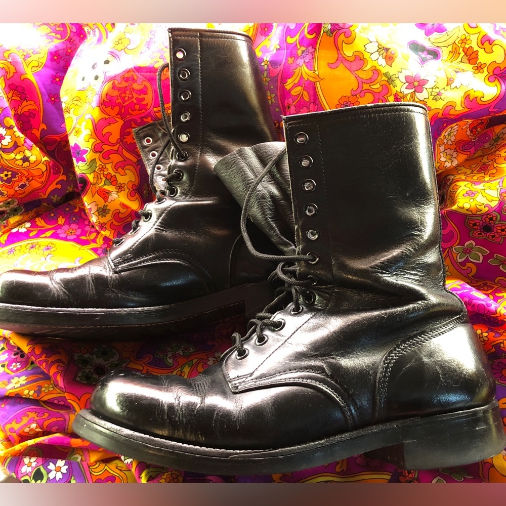 Men's (Unisex) Army Combat Drill 12 Hole Lace Up Boots